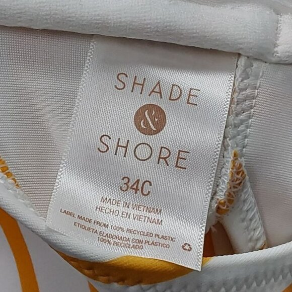 Women's Lightly Lined Tunneled Front Keyhole Bikini Top | Shade & Shore | 34C - Picture 9 of 10